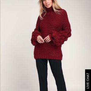 Wine red sweater